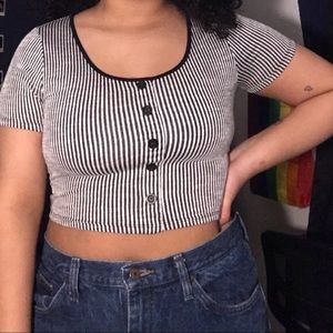 Black and white stripped top